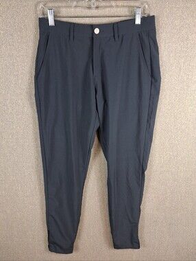 Primo Joggers Mens 30 Dark Gray Golfing Tapered Performance Pants Ankle Zip Flex